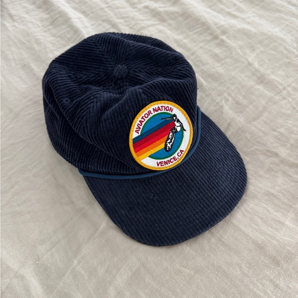 Aviator Nation Other - Aviator Nation Navy Corduroy Snap Back Adjustable Hat